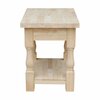 International Concepts Rectangle Tuscan End Table, 24 in W X 18 in L X 24 in H, Wood, Unfinished OT-17E